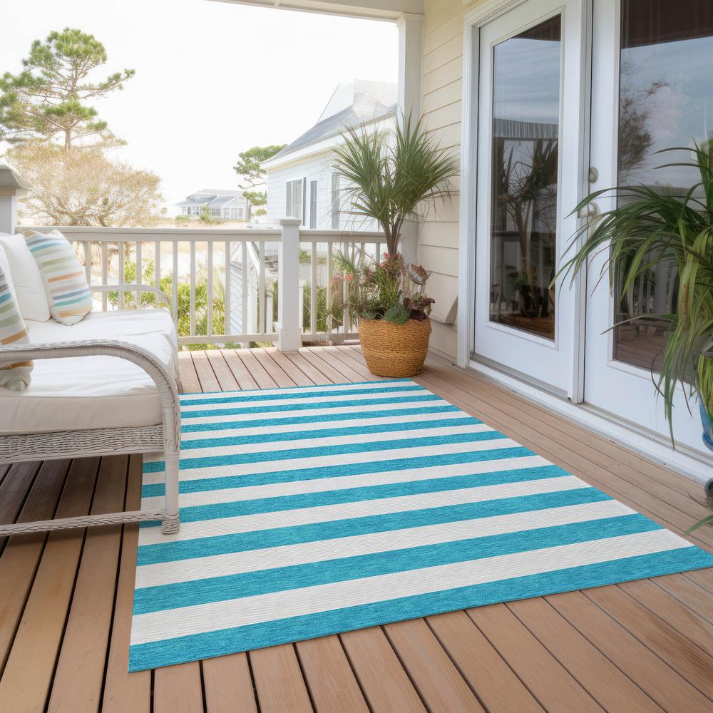 Chantille ACN528 Teal 3' x 5' Rug. Picture 8