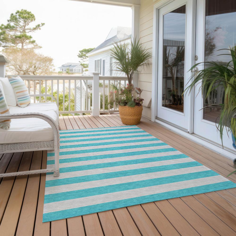 Chantille ACN530 Teal 3' x 5' Rug. Picture 8