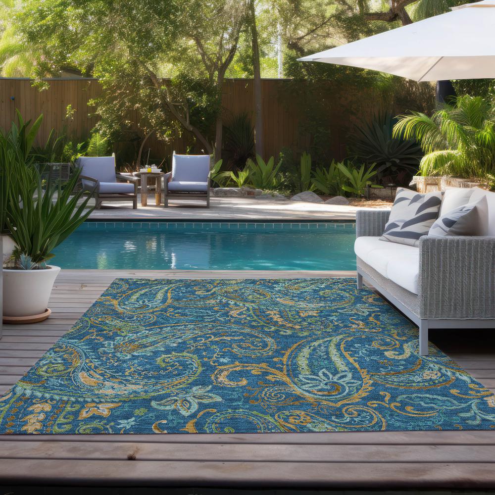 Chantille ACN533 Blue 3' x 5' Rug. Picture 9