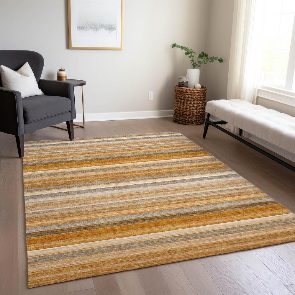 Chantille ACN535 Orange 3' x 5' Rug. Picture 8