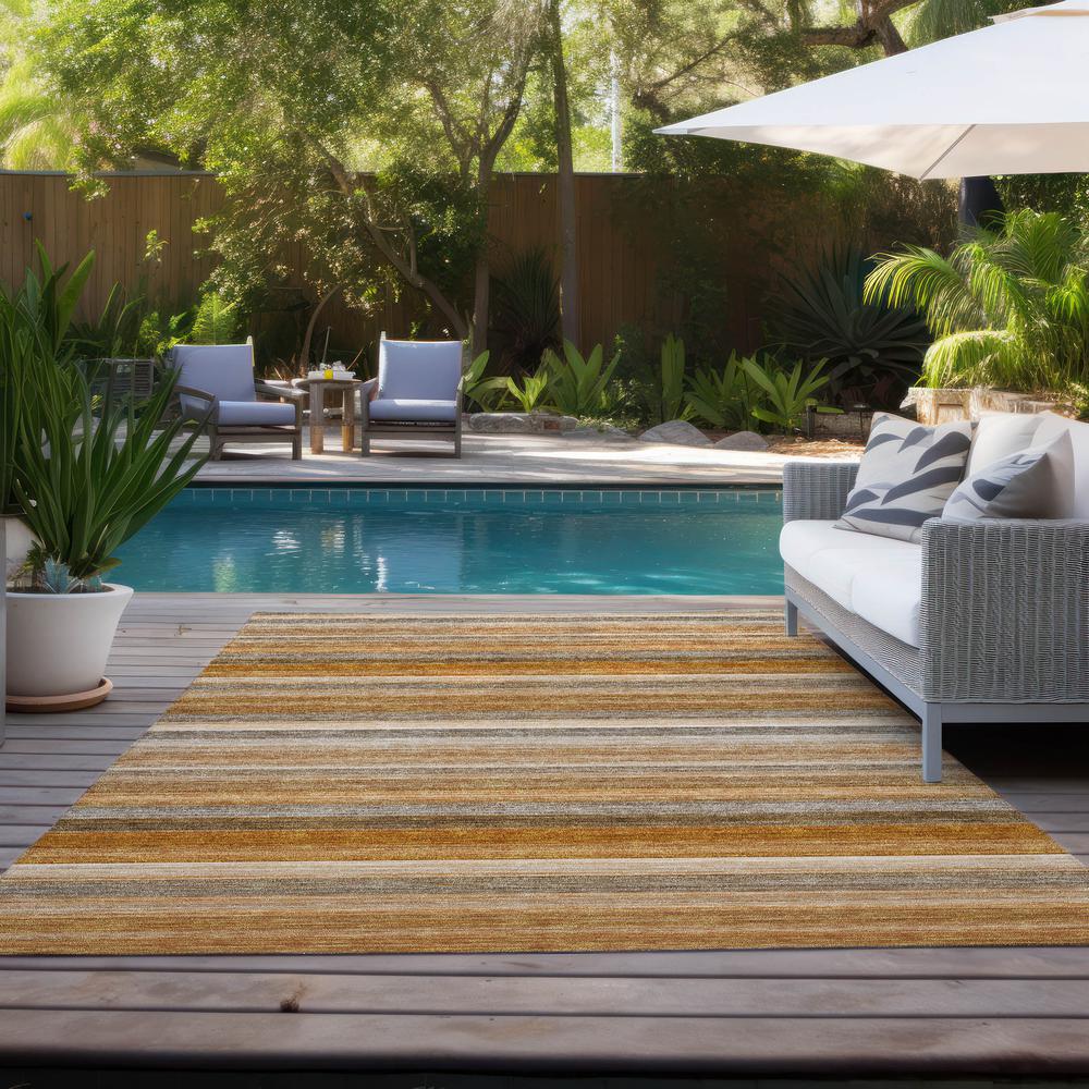 Chantille ACN535 Orange 3' x 5' Rug. Picture 10