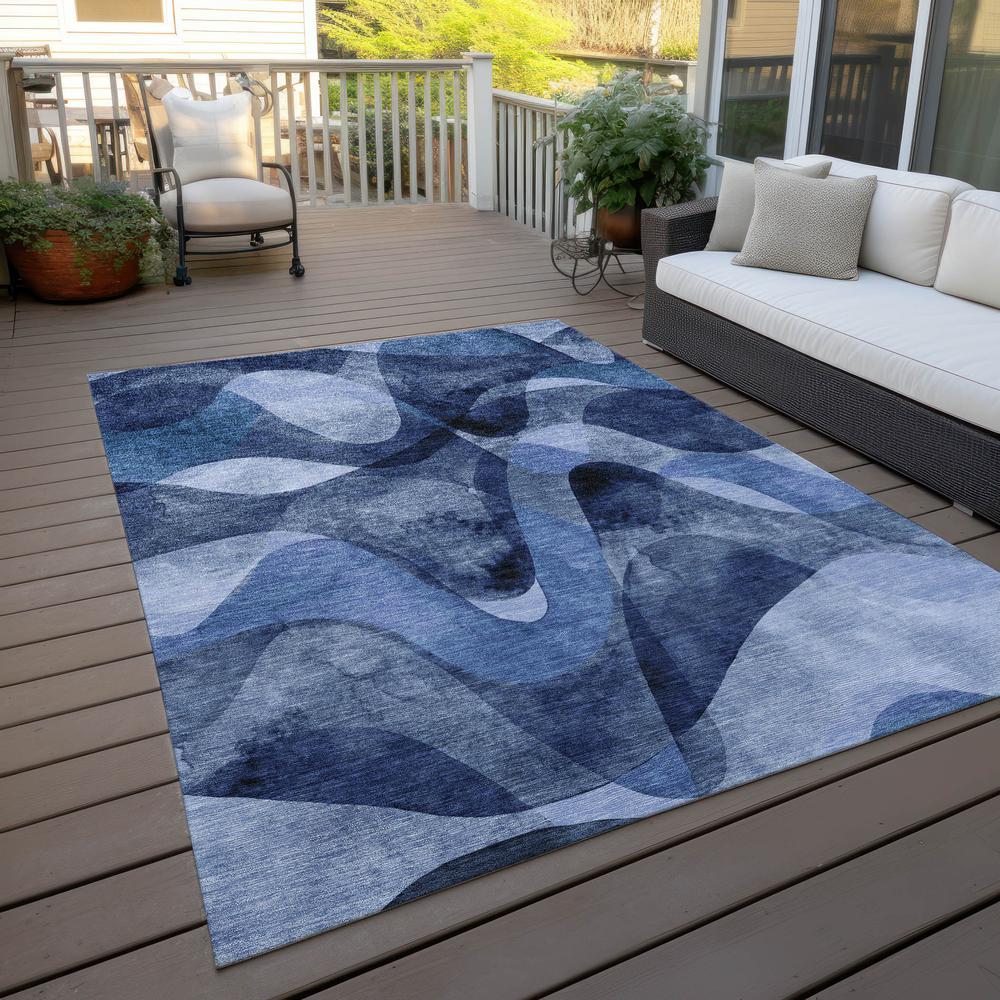 Chantille ACN536 Blue 3' x 5' Rug. Picture 10