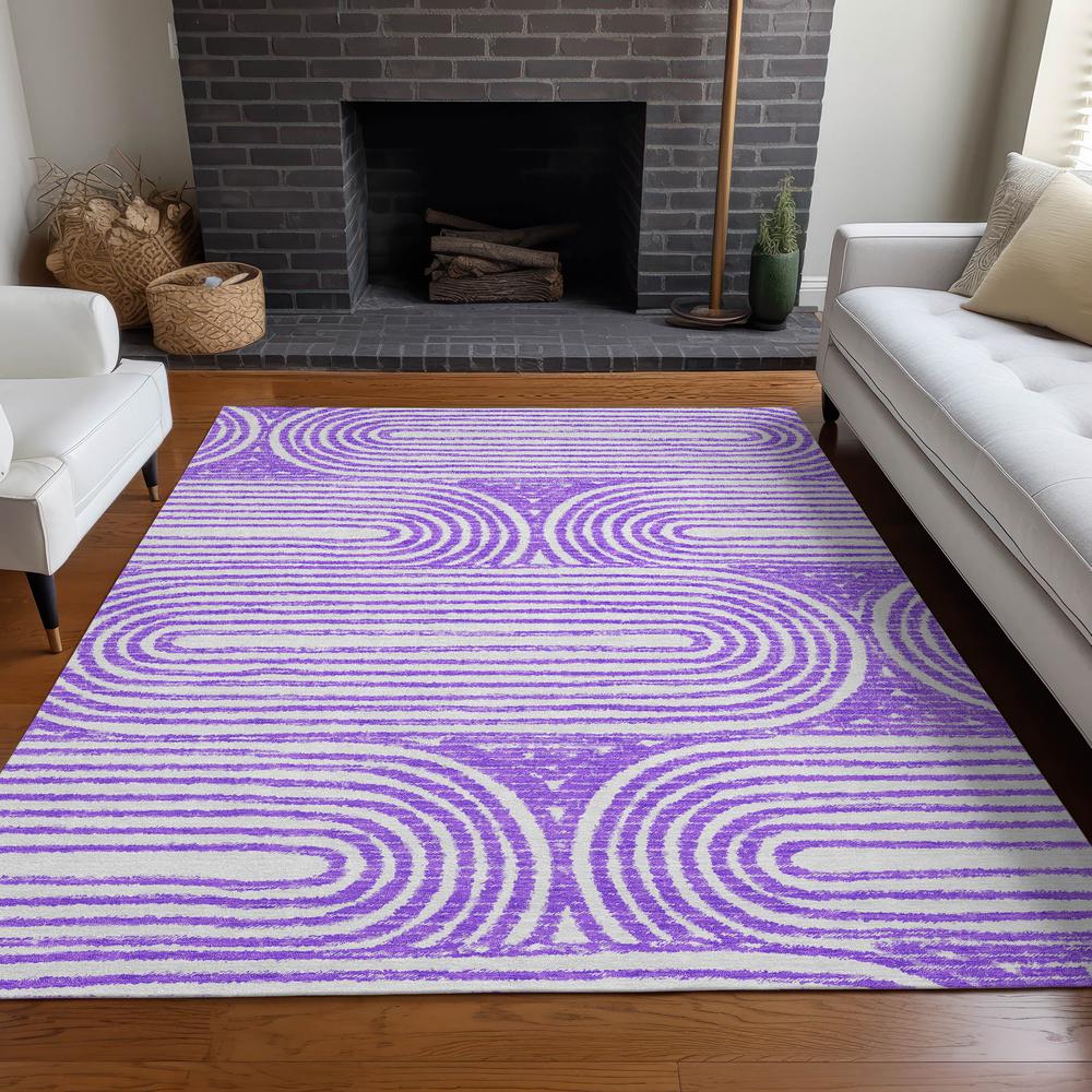 Chantille ACN540 Purple 3' x 5' Rug. Picture 6