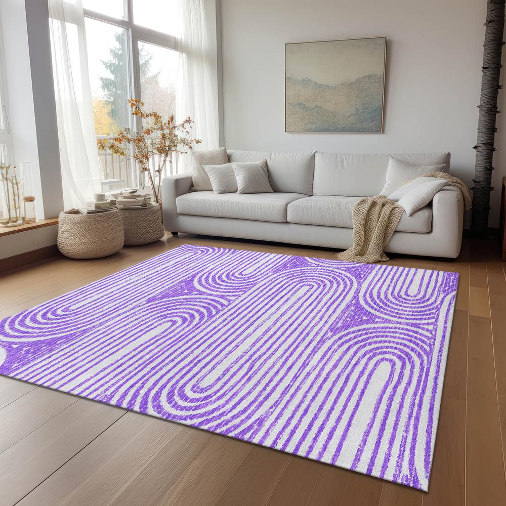 Chantille ACN540 Purple 3' x 5' Rug. Picture 7