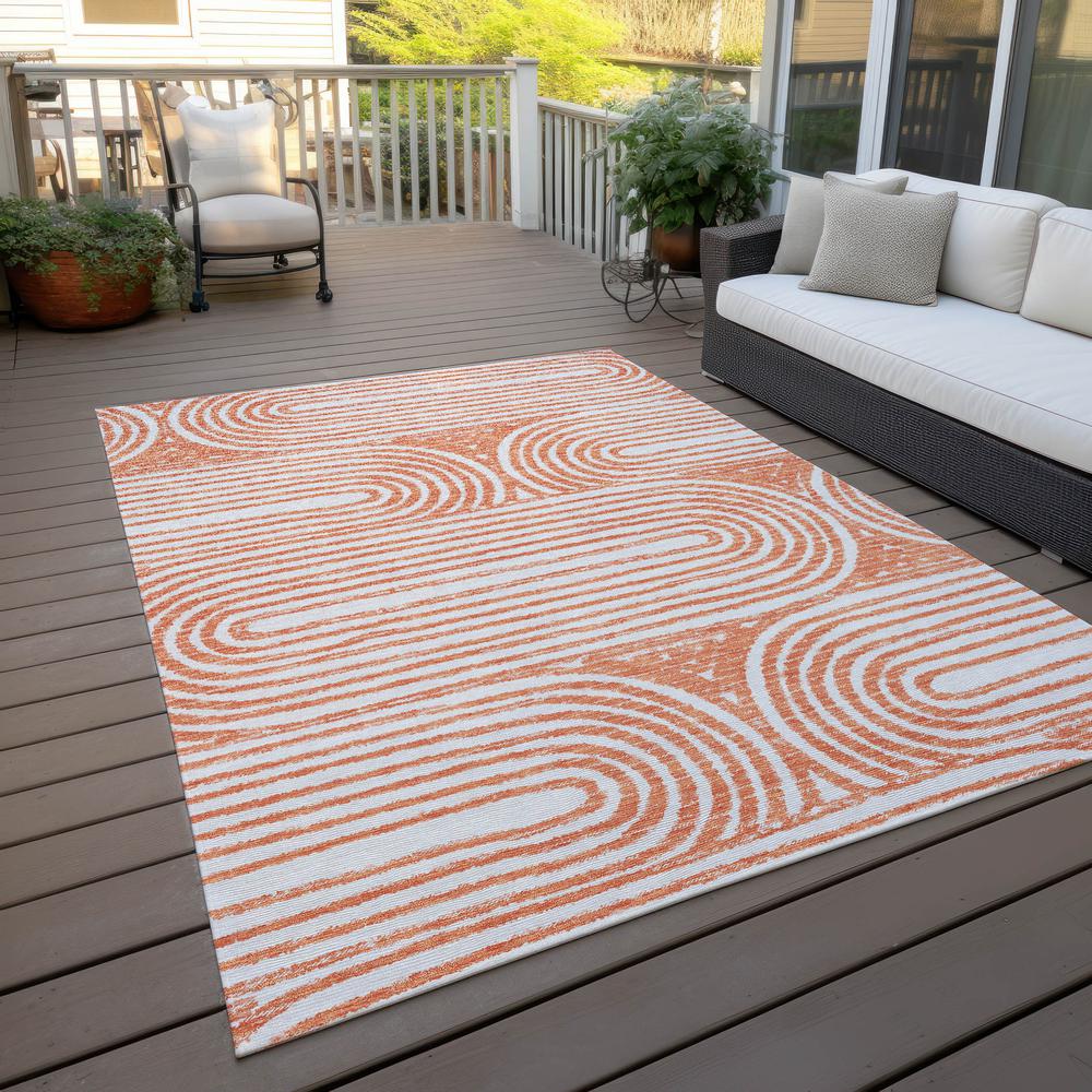 Chantille ACN540 Orange 3' x 5' Rug. Picture 10
