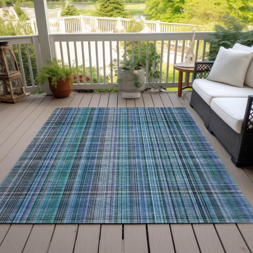 Chantille ACN541 Teal 3' x 5' Rug. Picture 8