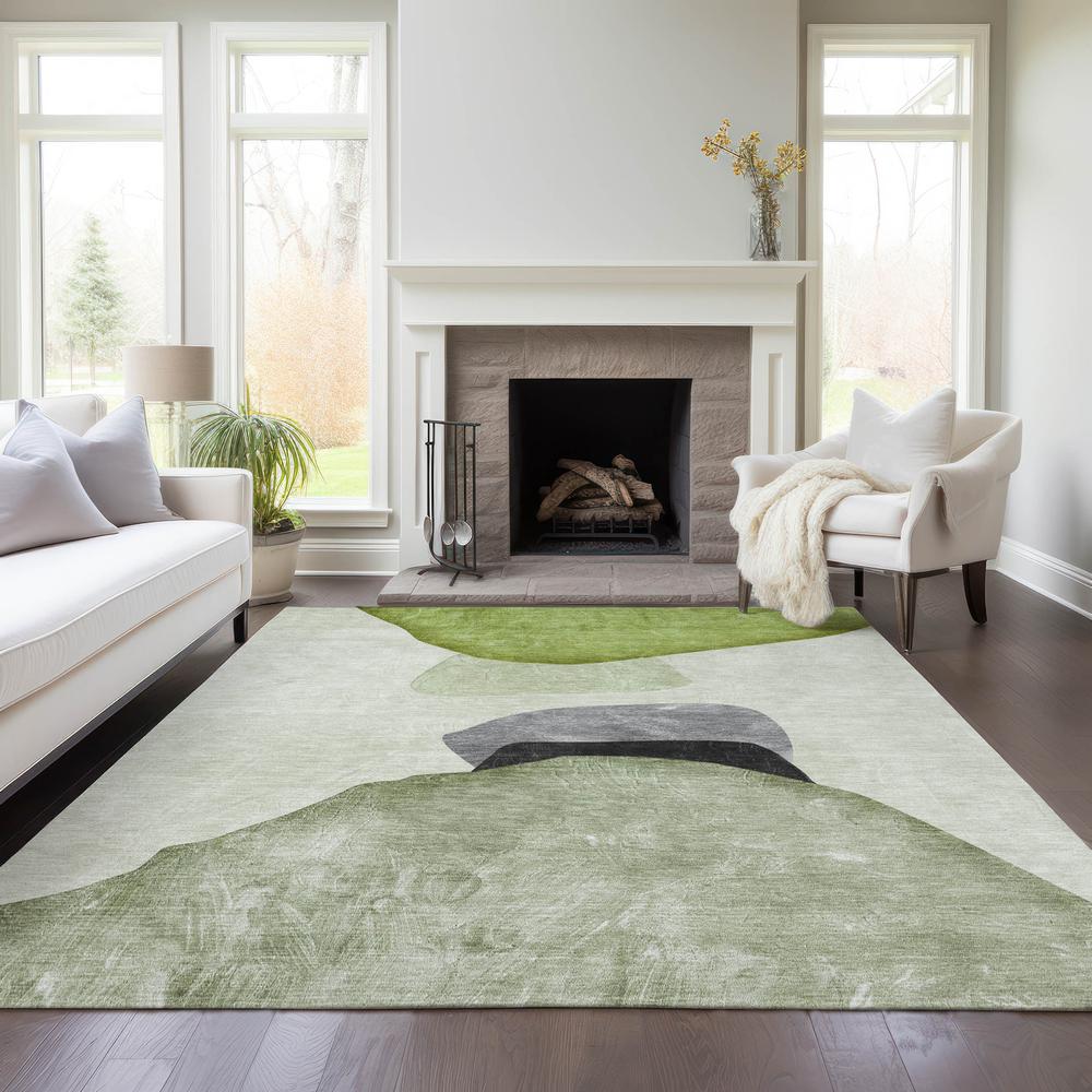 Chantille ACN547 Green 3' x 5' Rug. Picture 7