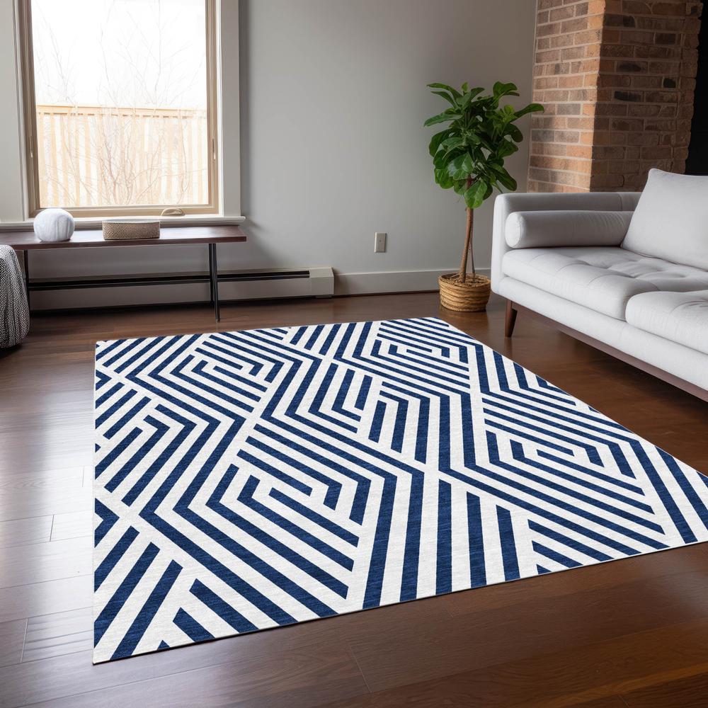 Chantille ACN550 Blue 3' x 5' Rug. Picture 6
