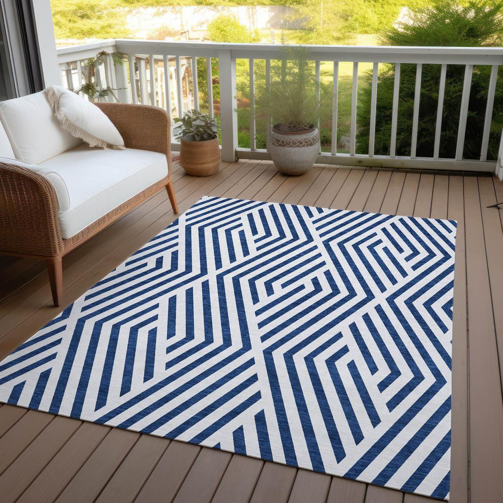Chantille ACN550 Blue 3' x 5' Rug. Picture 8