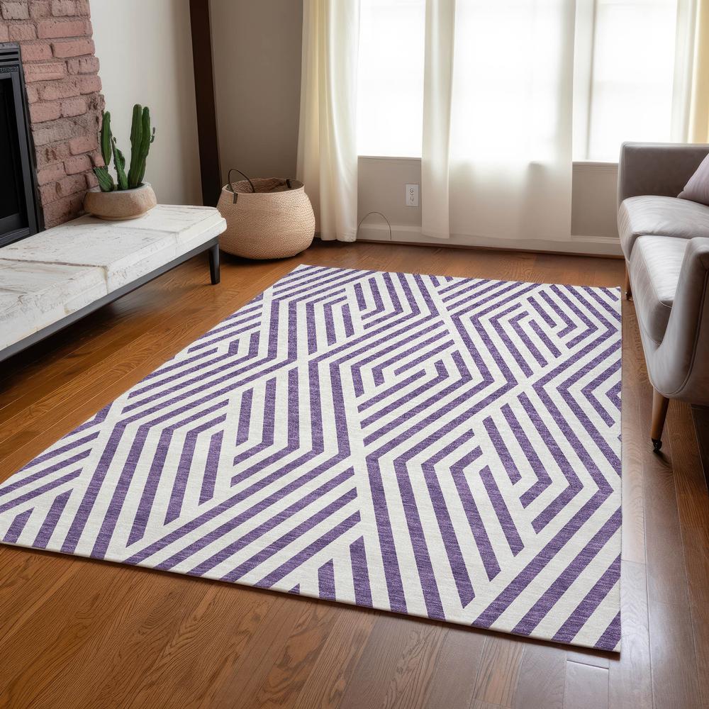 Chantille ACN550 Purple 3' x 5' Rug. Picture 7