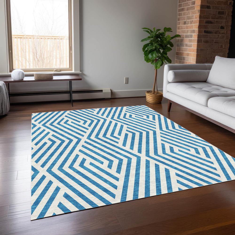 Chantille ACN550 Teal 3' x 5' Rug. Picture 6