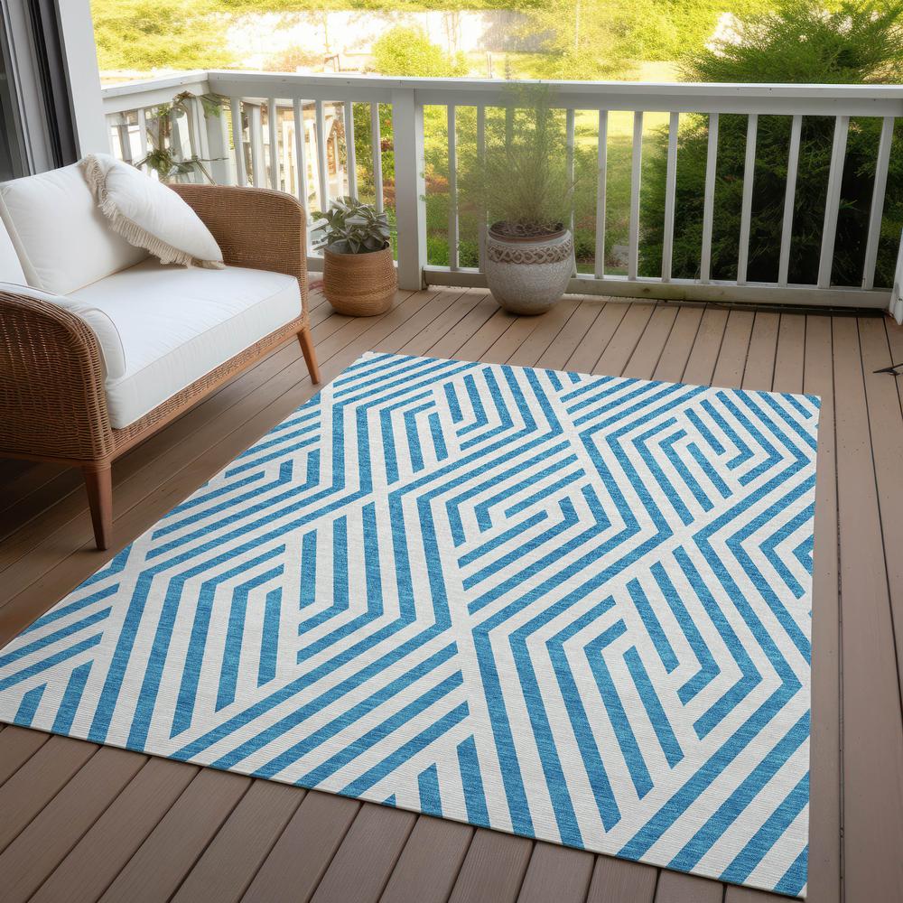 Chantille ACN550 Teal 3' x 5' Rug. Picture 8