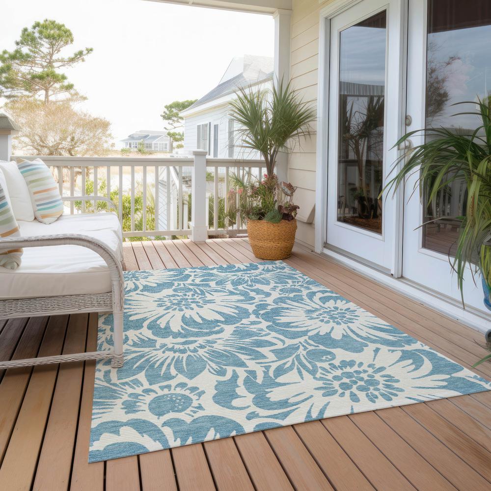 Chantille ACN551 Blue 3' x 5' Rug. Picture 8