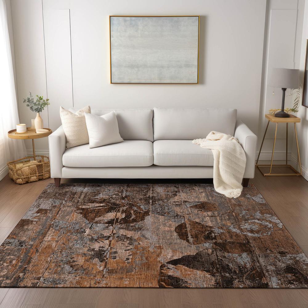 Chantille ACN555 Orange 3' x 5' Rug. Picture 6