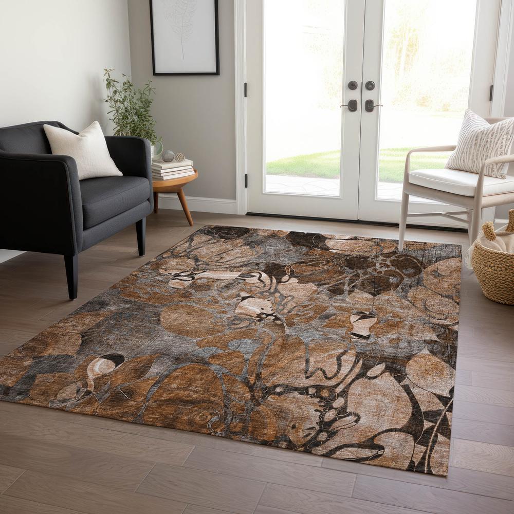 Chantille ACN558 Orange 3' x 5' Rug. Picture 6