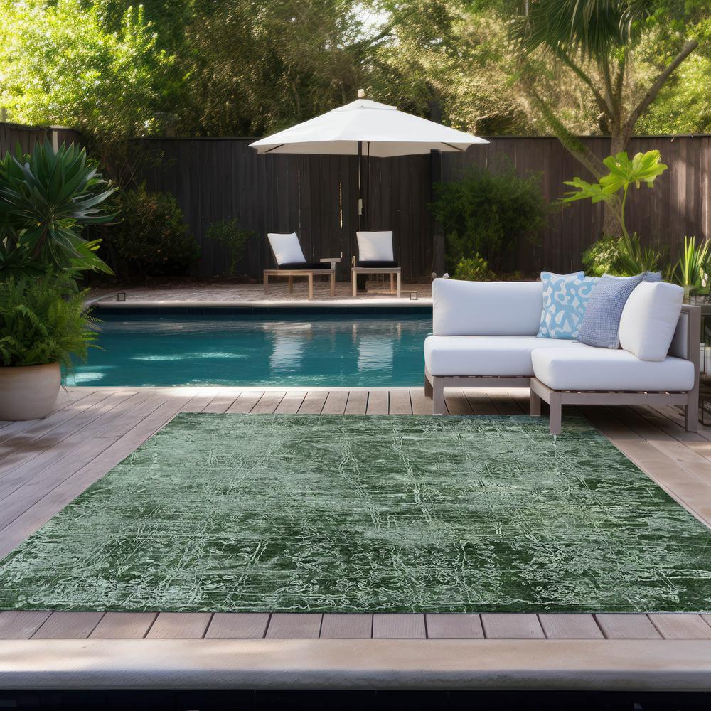 Chantille ACN559 Green 3' x 5' Rug. Picture 9