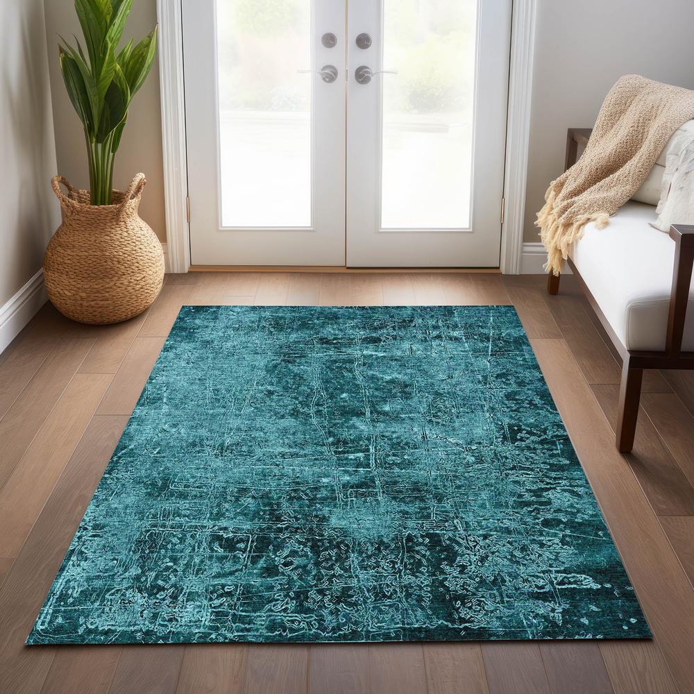 Chantille ACN559 Teal 3' x 5' Rug. Picture 7