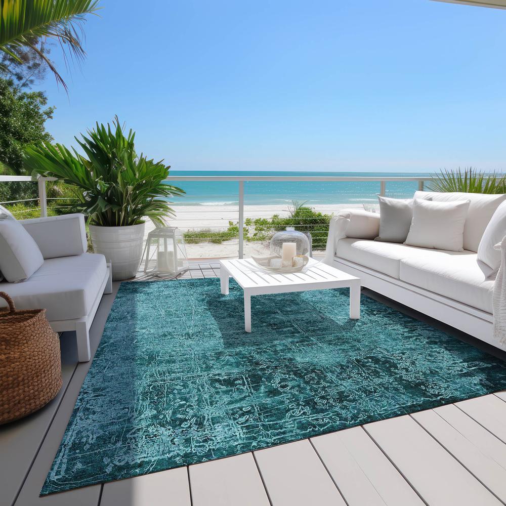 Chantille ACN559 Teal 3' x 5' Rug. Picture 8