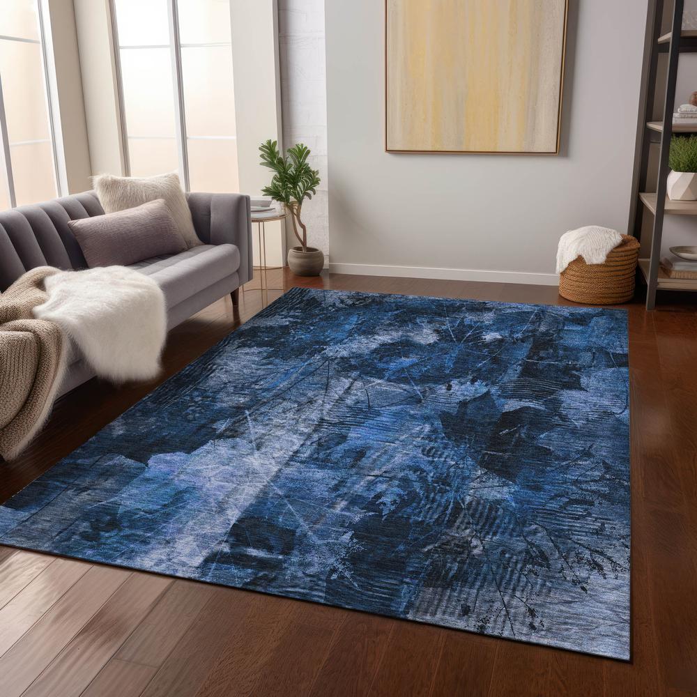 Chantille ACN560 Blue 3' x 5' Rug. Picture 7
