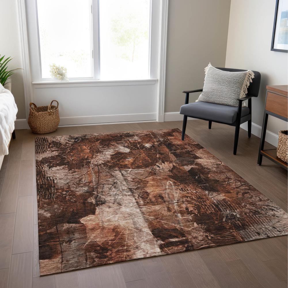 Chantille ACN560 Orange 3' x 5' Rug. Picture 7