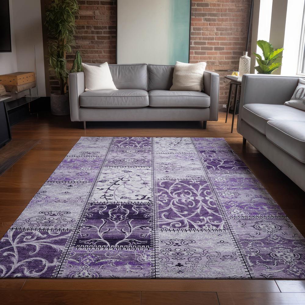 Chantille ACN566 Purple 3' x 5' Rug. Picture 6