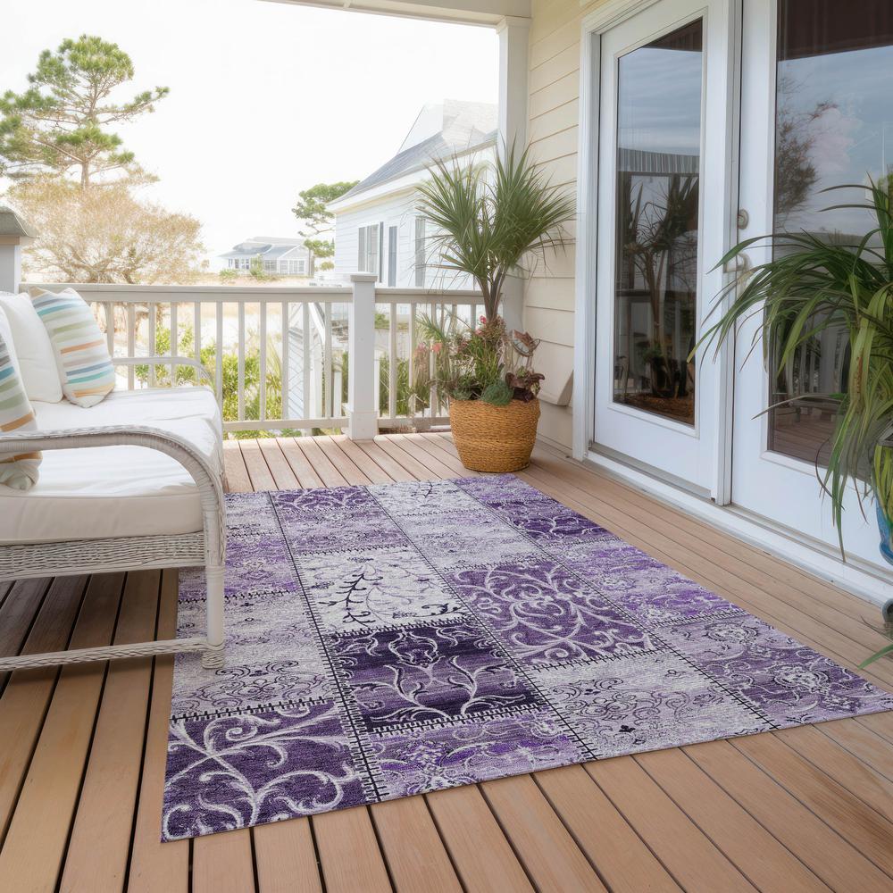 Chantille ACN566 Purple 3' x 5' Rug. Picture 8