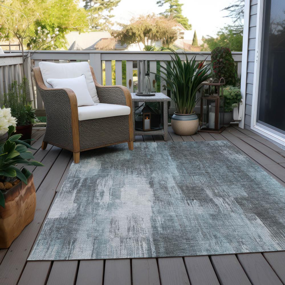 Chantille ACN567 Teal 3' x 5' Rug. Picture 9