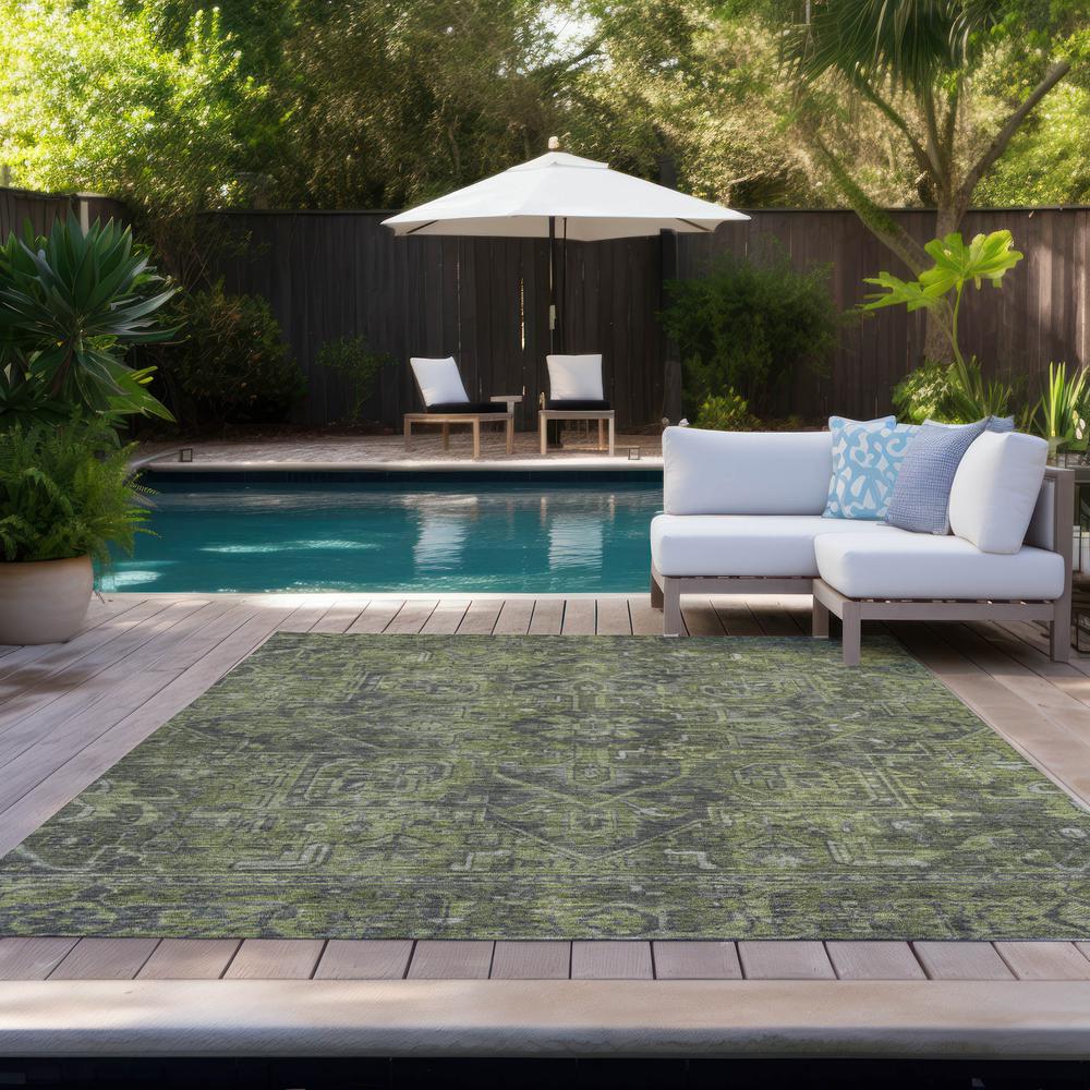 Chantille ACN571 Green 3' x 5' Rug. Picture 9