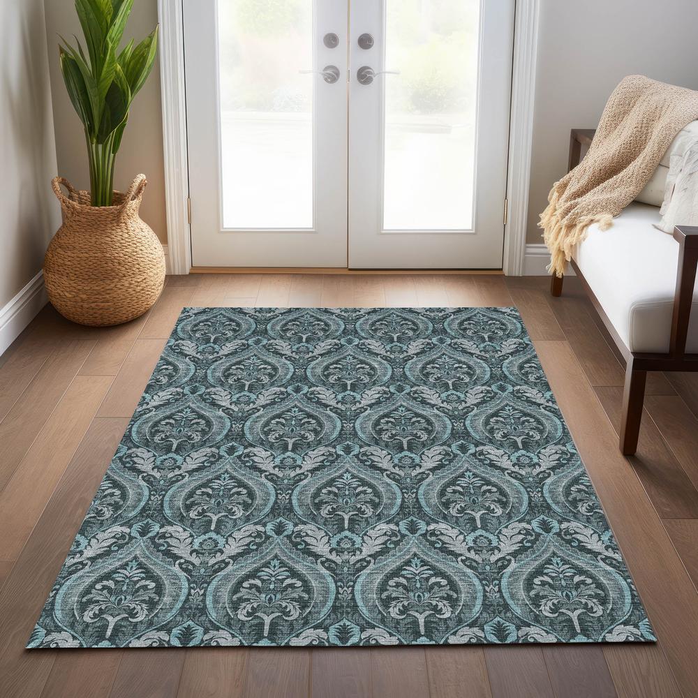 Chantille ACN572 Teal 3' x 5' Rug. Picture 7