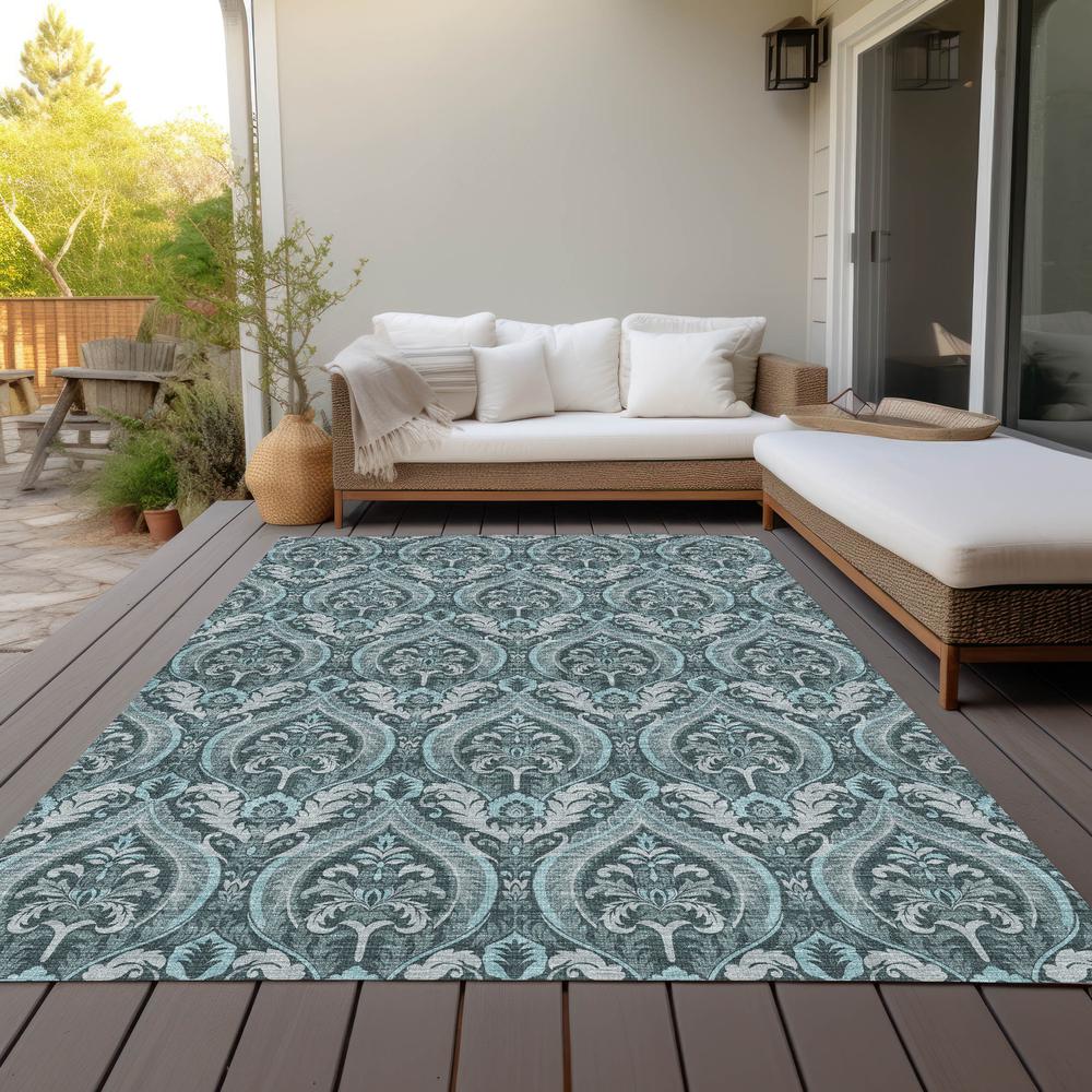 Chantille ACN572 Teal 3' x 5' Rug. Picture 9