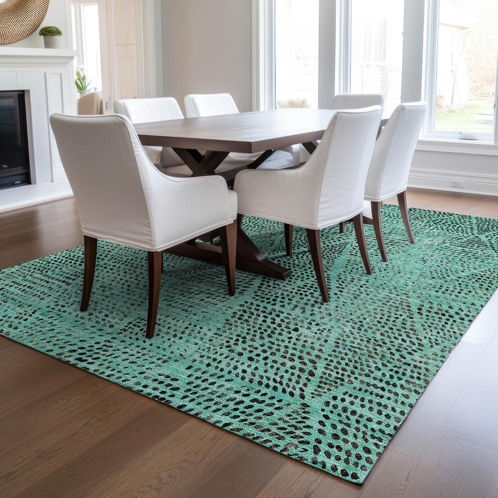 Chantille ACN591 Teal 3' x 5' Rug. Picture 6