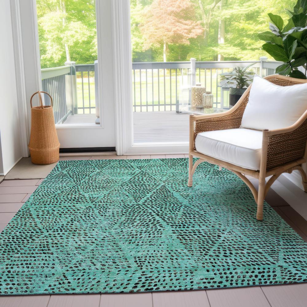 Chantille ACN591 Teal 3' x 5' Rug. Picture 7