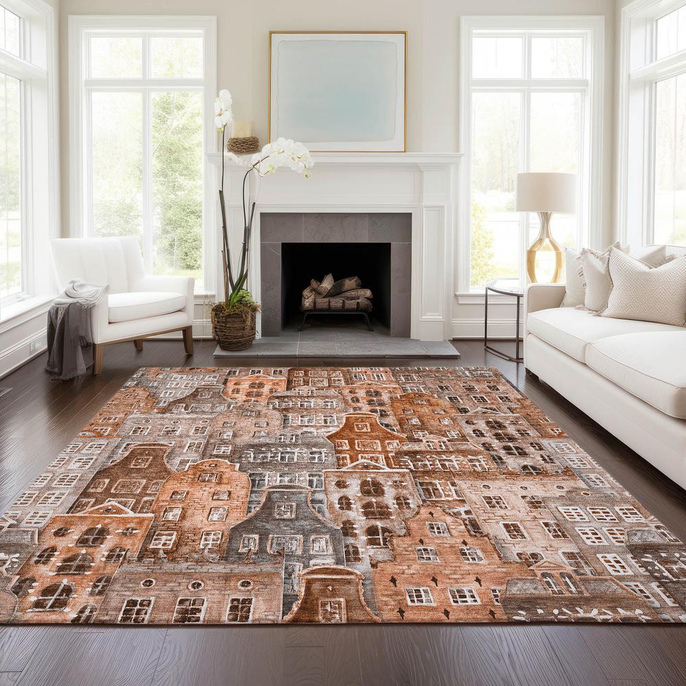 Chantille ACN600 Orange 3' x 5' Rug. Picture 6
