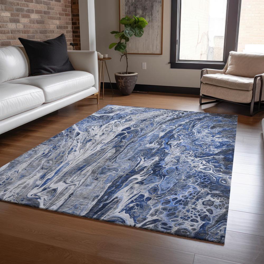 Chantille ACN602 Blue 3' x 5' Rug. Picture 6