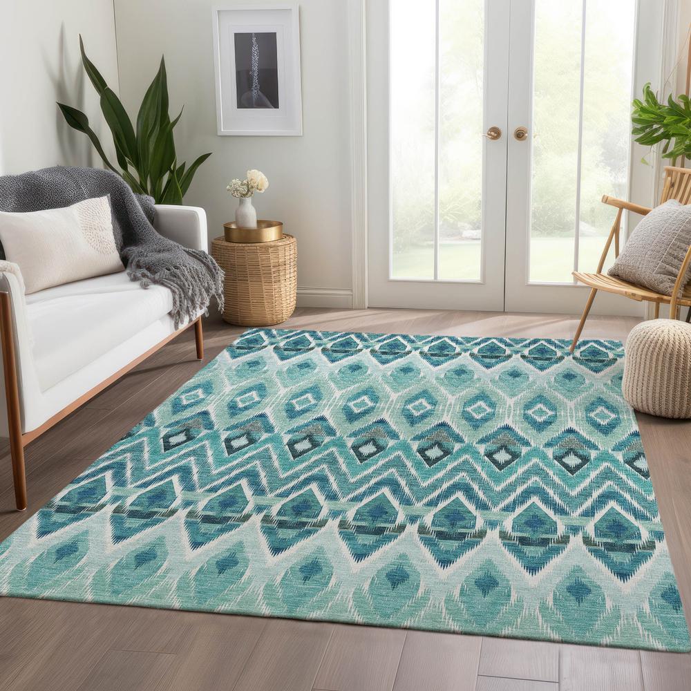 Chantille ACN617 Teal 3' x 5' Rug. Picture 6