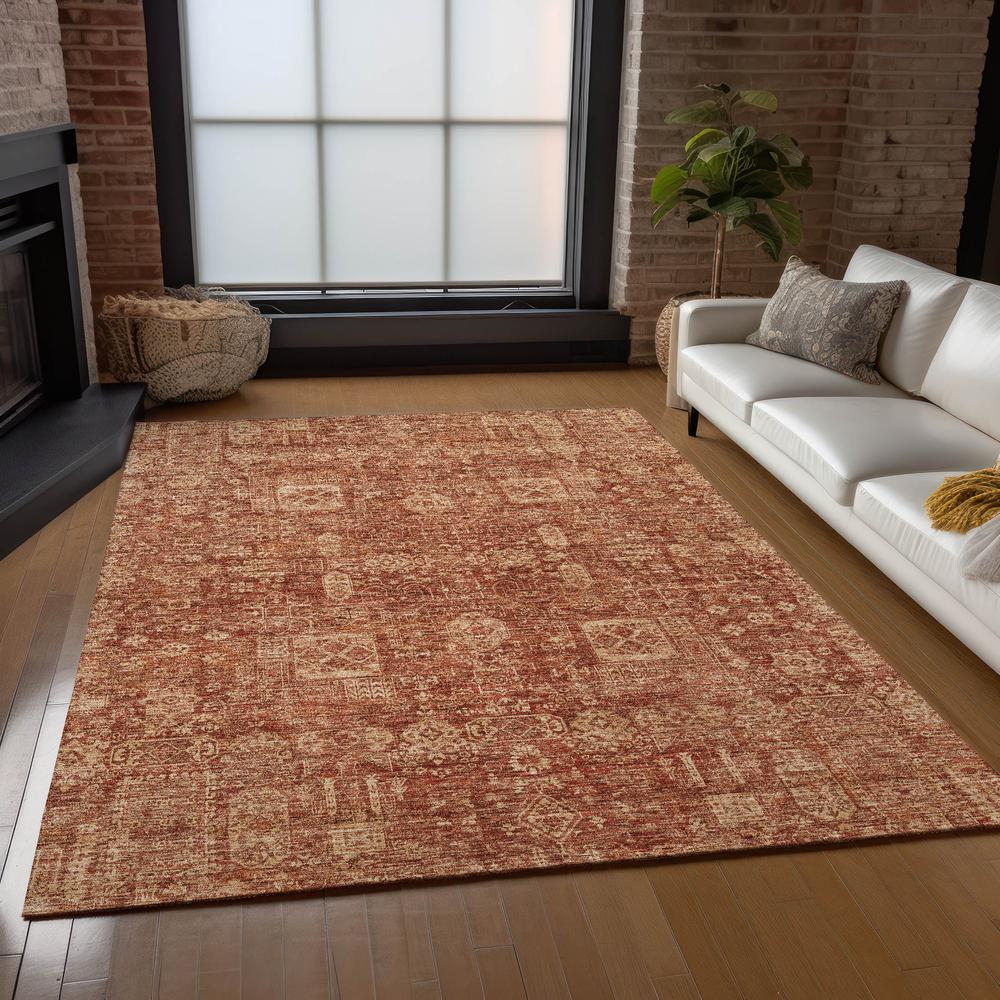 Chantille ACN637 Orange 3' x 5' Rug. Picture 7