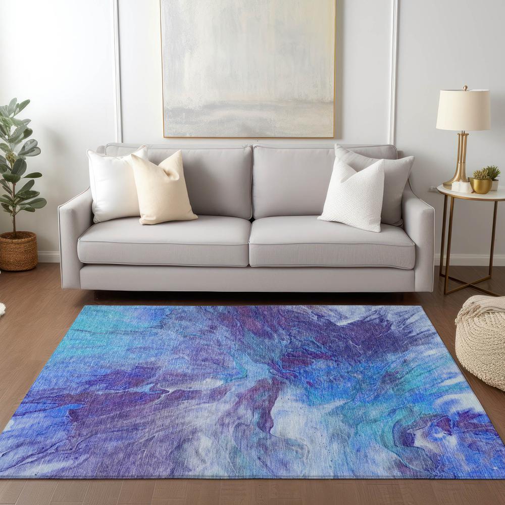 Chantille ACN641 Blue 3' x 5' Rug. Picture 6