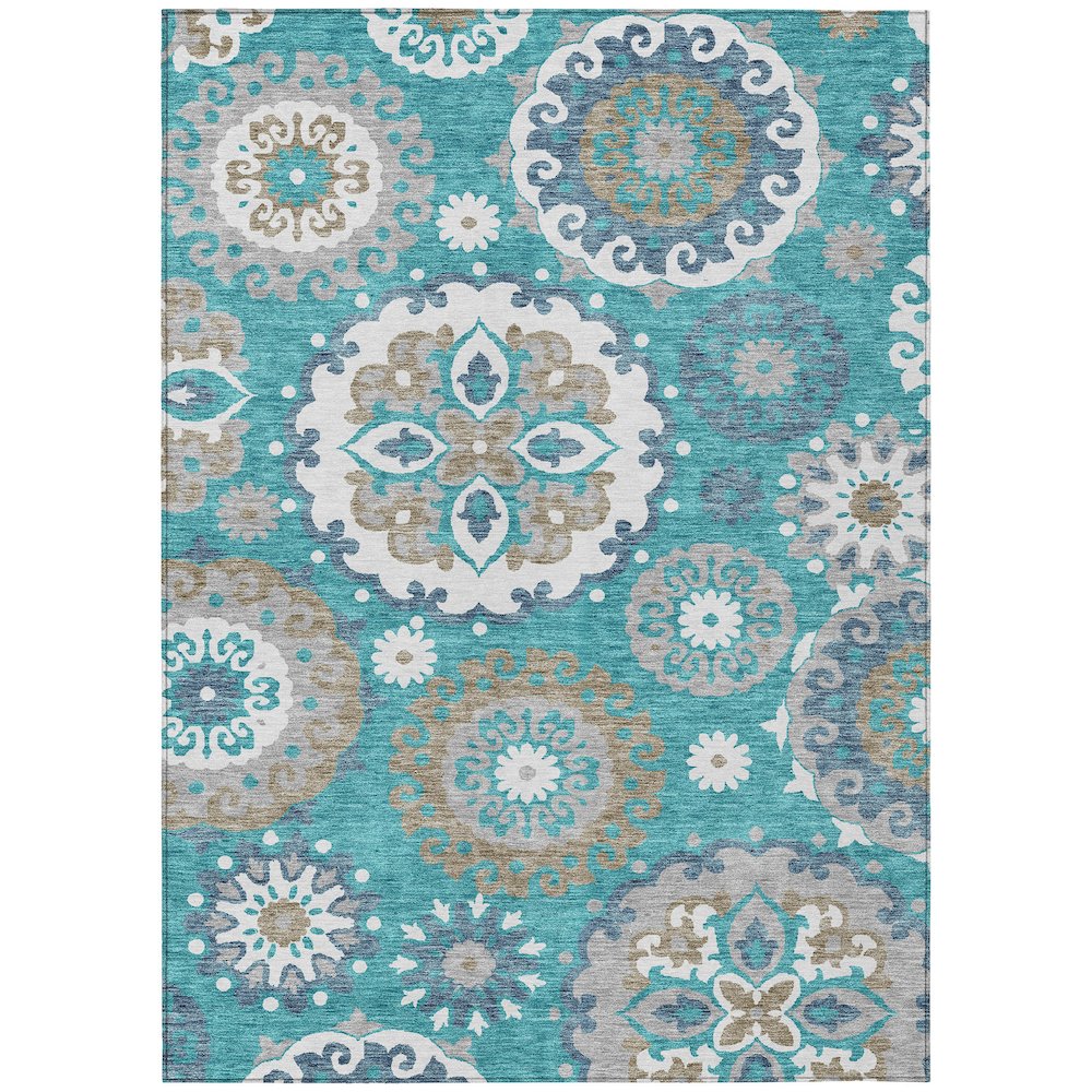 Chantille ACN763 Teal 3' x 5' Rug. Picture 1