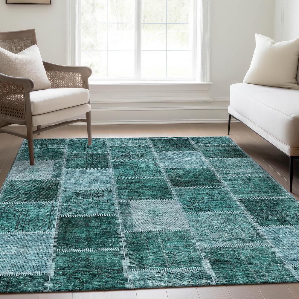 Chantille ACN772 Teal 3' x 5' Rug. Picture 5