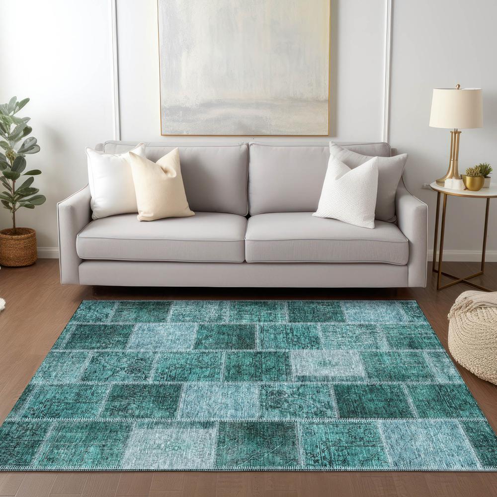 Chantille ACN772 Teal 3' x 5' Rug. Picture 6