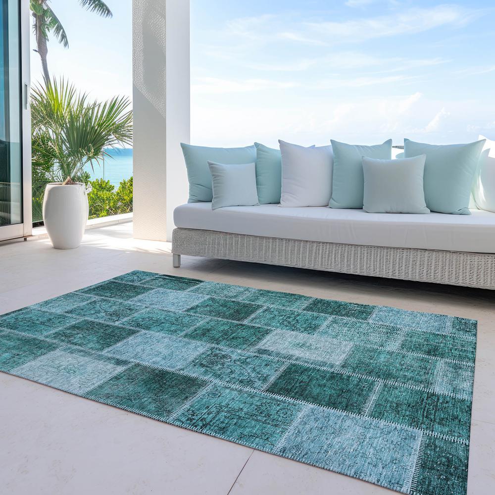 Chantille ACN772 Teal 3' x 5' Rug. Picture 7