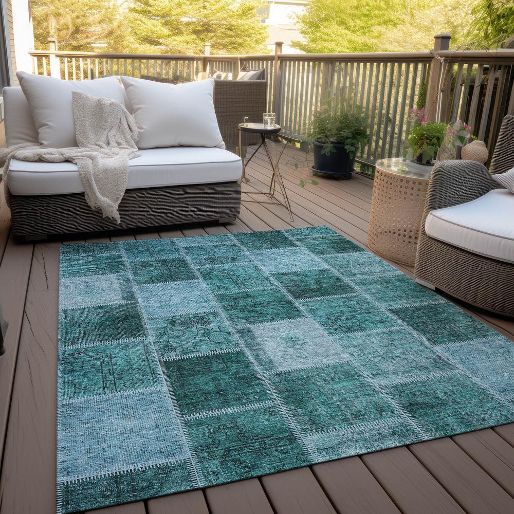 Chantille ACN772 Teal 3' x 5' Rug. Picture 8
