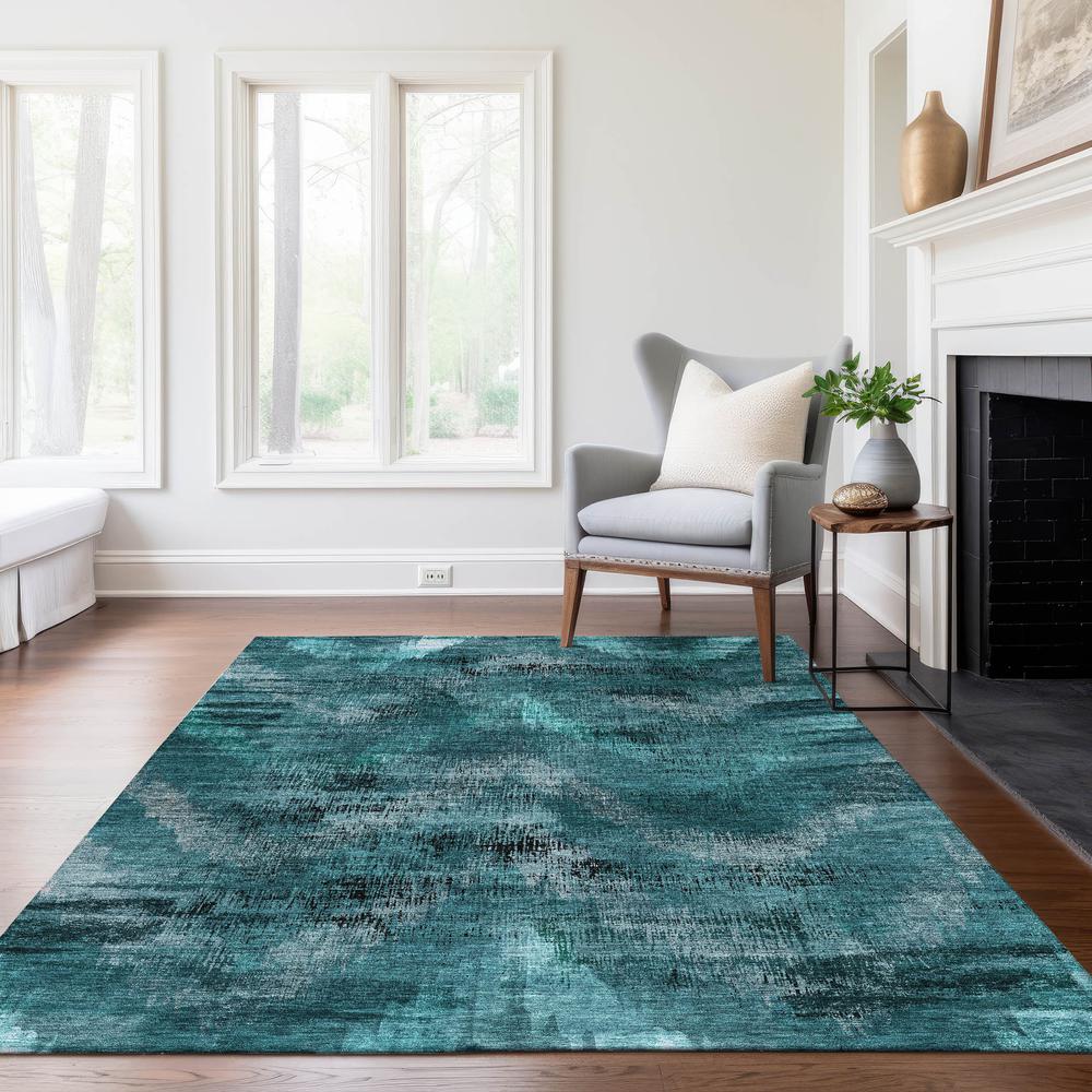 Chantille ACN792 Teal 3' x 5' Rug. Picture 5