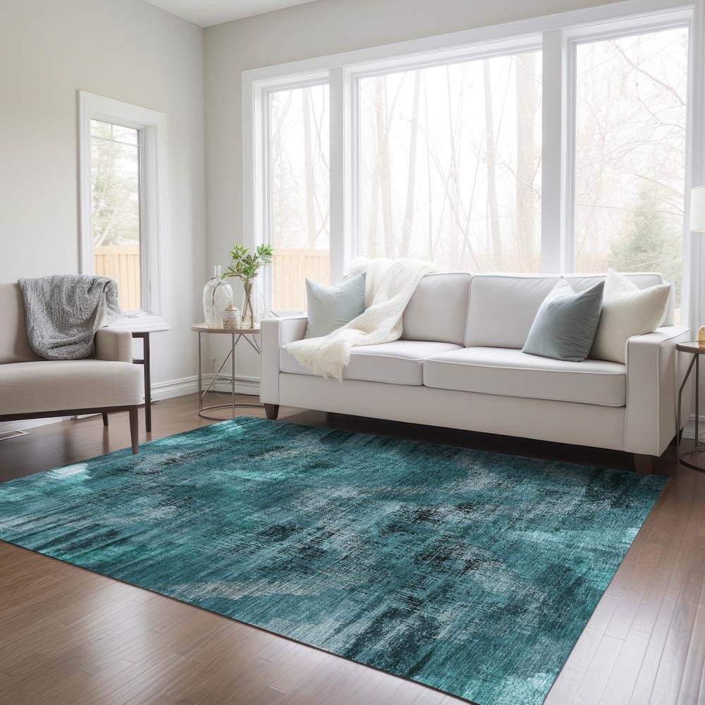 Chantille ACN792 Teal 3' x 5' Rug. Picture 6