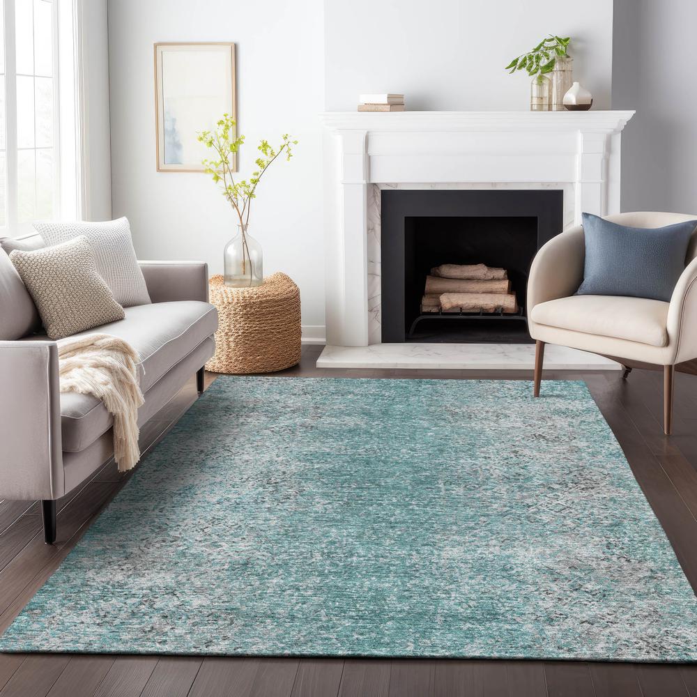 Chantille ACN840 Teal 3' x 5' Rug. Picture 5