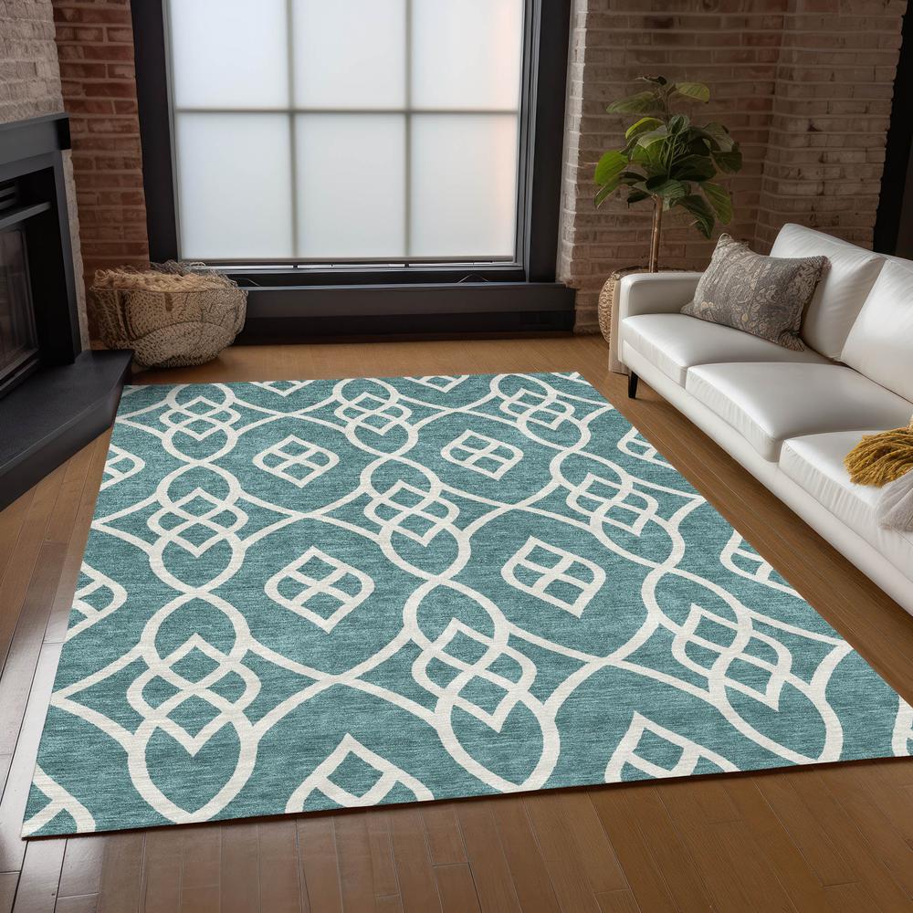 Chantille ACN884 Teal 3' x 5' Rug. Picture 6