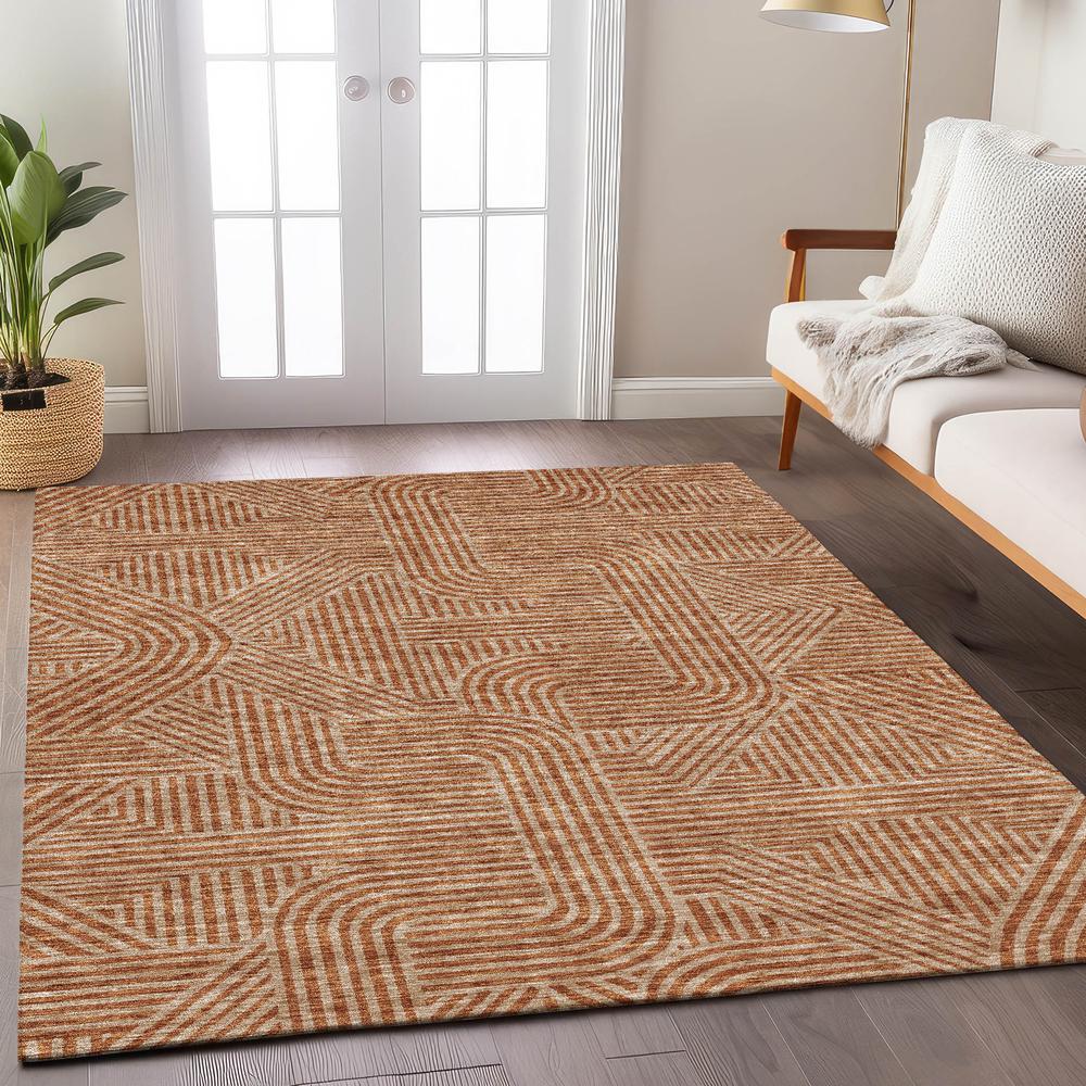 Chantille ACN917 Orange 3' x 5' Rug. Picture 5