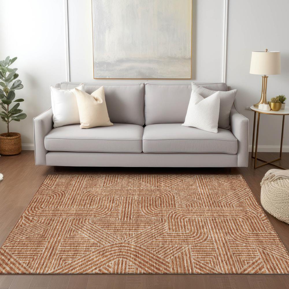 Chantille ACN917 Orange 3' x 5' Rug. Picture 6