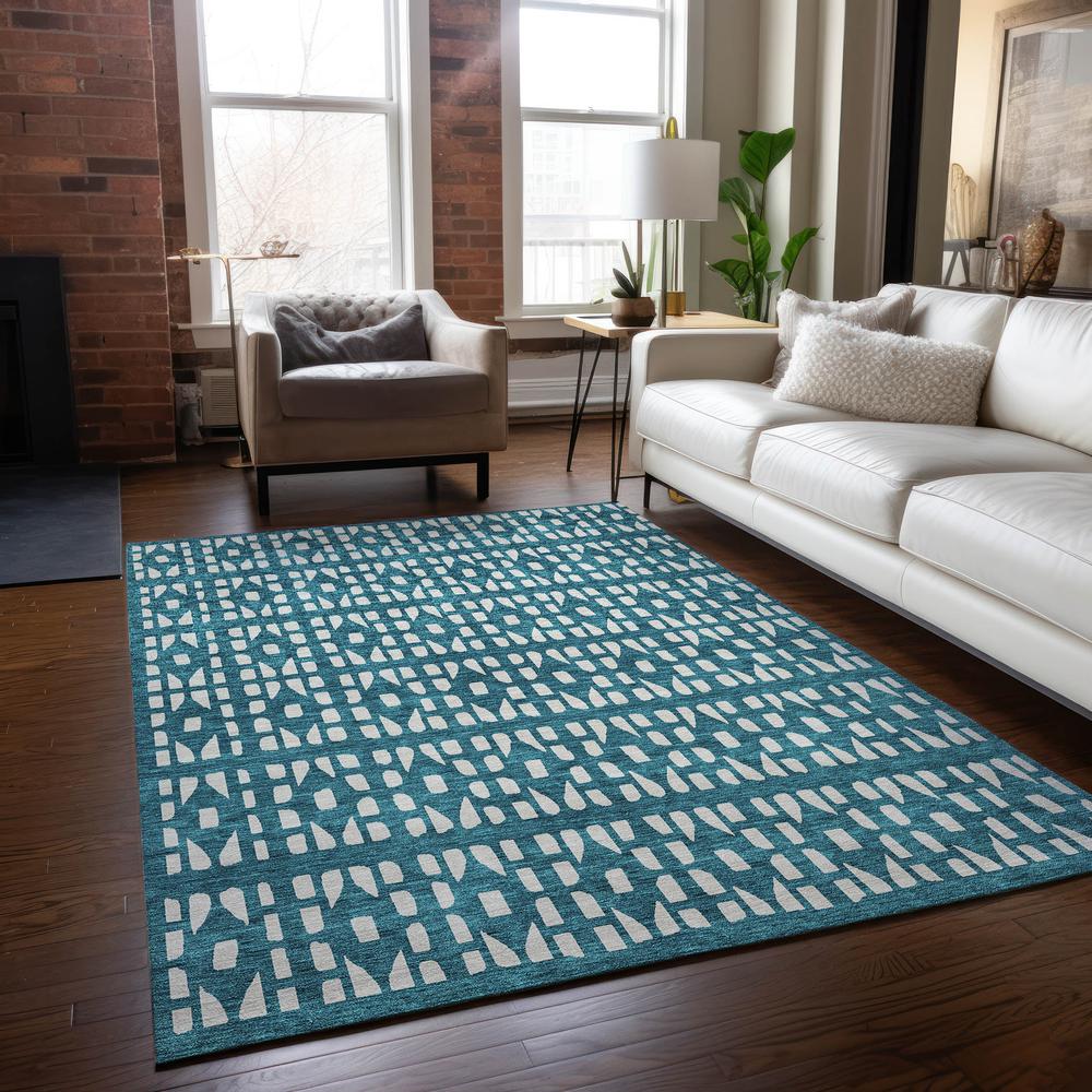 Chantille ACN963 Teal 3' x 5' Rug. Picture 5