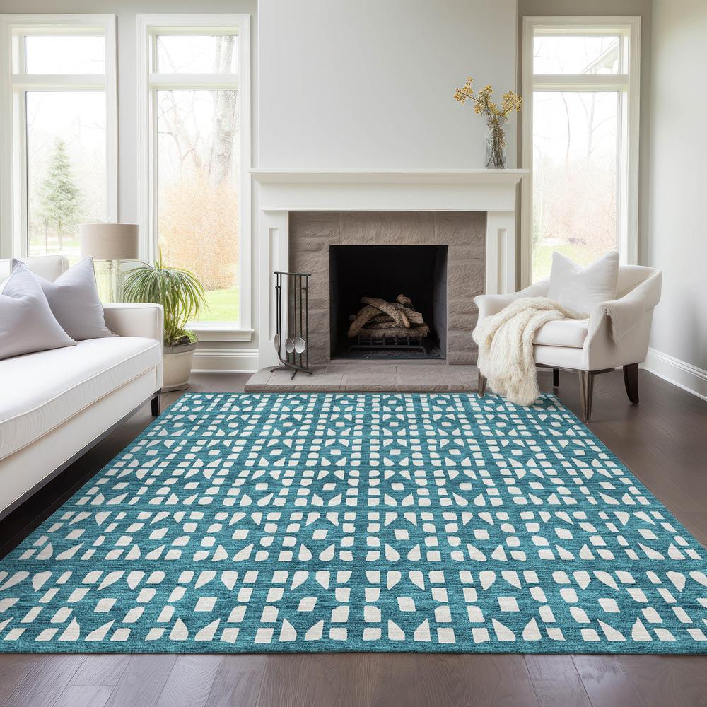 Chantille ACN963 Teal 3' x 5' Rug. Picture 6
